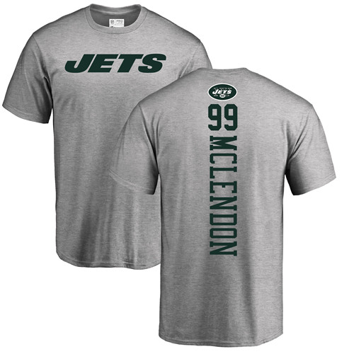 New York Jets Men Ash Steve McLendon Backer NFL Football #99 T Shirt->nfl t-shirts->Sports Accessory